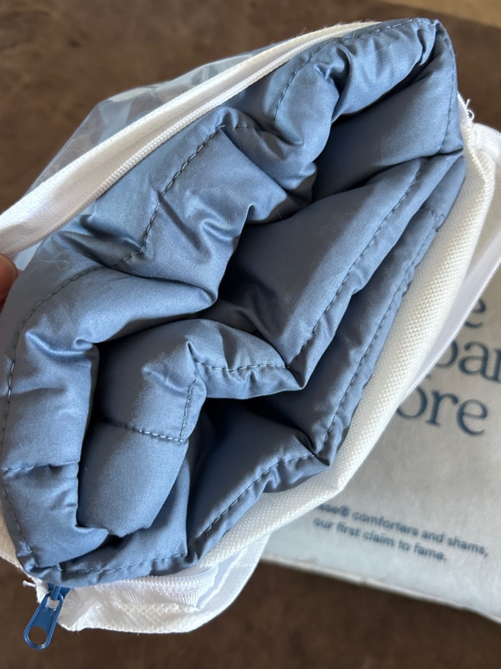 The Company Store Lacrosse Quilted Sham - Smoke Blue, Standard - Picture 5 of 5